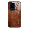Wood grain glass phone case