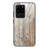 Wood grain glass phone case
