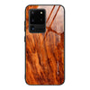 Wood grain glass phone case
