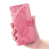 Flower Butterfly Embossed Leather Case
