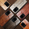 Wood grain glass phone case