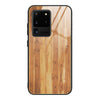 Wood grain glass phone case